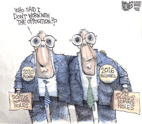 Editorial cartoon for Sept. 26, 2020